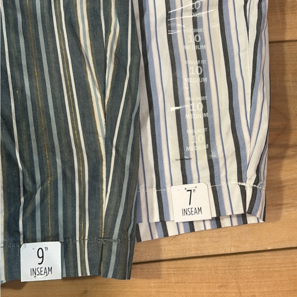 Striped Shorts Set in Blue and White